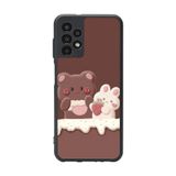 BG AKSESUAR Samsung Galaxy A13 Uyumlu Baskılı, Mat Siyah, Yumuşak Silikon, Koruyucu, Şok Emici Kapak, Kılıf, Oyuncak Ayıcık Tasarımı