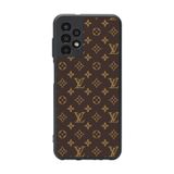 BG AKSESUAR Samsung Galaxy A13 Uyumlu Kılıf, LouisVuitton Deseni, Mat Siyah, Yumuşak Silikon, Koruyucu, Şok Emici