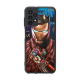 BG AKSESUAR Samsung Galaxy A13 Uyumlu Kılıf, Mat Siyah, Iron Man Baskılı, Yumuşak Silikon, Şok Emici