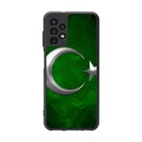 BG AKSESUAR Samsung Galaxy A13 Uyumlu Mat Siyah Kılıf, Türk Bayrağı Baskılı, Yumuşak Silikon, Şok Emici