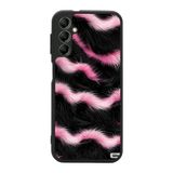 BG AKSESUAR Samsung Galaxy A14 ile Uyumlu Leopar Kürk Desenli Siyah Silikon Kılıf, Şok Emici Koruyucu Kapak