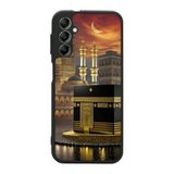 BG AKSESUAR Samsung Galaxy A14 ile Uyumlu Mekke-Kabe Baskılı Siyah Kılıf, Yumuşak Silikon, Koruyucu, Şok Emici