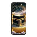 BG AKSESUAR Samsung Galaxy A14 ile Uyumlu Mekke Kabe Baskılı Siyah Kılıf, Yumuşak Silikon, Şok Emici Koruyucu Kapak
