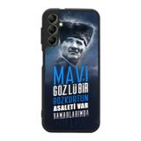 BG AKSESUAR Samsung Galaxy A14 ile Uyumlu Siyah Kılıf, Mustafa Kemal Atatürk Baskılı, Yumuşak Silikon, Koruyucu, Şok Emici