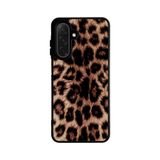 BG AKSESUAR Samsung Galaxy A16 Uyumlu Mat Siyah Kılıf, Yumuşak Silikon, Koruyucu, Şok Emici Kapak, Leopar Desenli