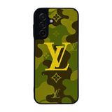 BG AKSESUAR Samsung Galaxy A17 ile Uyumlu LouisVuitton Desenli Siyah Kılıf, Yumuşak Silikon, Koruyucu, Şok Emici Kapak