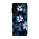BG AKSESUAR Samsung Galaxy A17 ile Uyumlu Siyah Kılıf, Çiçek Deseni, Yumuşak Silikon, Şok Emici