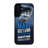 BG AKSESUAR Samsung Galaxy A17 ile Uyumlu Siyah Kılıf, Mustafa Kemal Atatürk Baskılı, Yumuşak Silikon, Koruyucu, Şok Emici