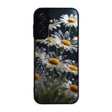 BG AKSESUAR Samsung Galaxy A17 ile Uyumlu Siyah Kılıf, Yumuşak Silikon, Koruyucu, Şok Emici, Çiçek Deseni