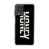 BG AKSESUAR Samsung Galaxy A22 Uyumlu Mat Siyah Kılıf, Yumuşak Silikon, Koruyucu, Şok Emici, Money Baskılı