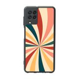 BG AKSESUAR Samsung Galaxy A22 Uyumlu Vintage Tasarımlı Mat Siyah Silikon Kılıf, Şok Emici Koruyucu Kapak