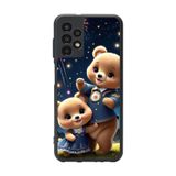 BG AKSESUAR Samsung Galaxy A23 ile Uyumlu Baskılı, Mat Siyah, Yumuşak Silikon, Koruyucu, Şok Emici Kapak, Kılıf, Oyuncak Ayıcık Tasarımı