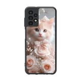 BG AKSESUAR Samsung Galaxy A23 ile Uyumlu Kedi Figürü Temalı, Mat Siyah, Yumuşak Silikon, Şok Emici Koruyucu Kılıf