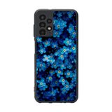 BG AKSESUAR Samsung Galaxy A23 Uyumlu Kılıf, Mat Siyah, Yumuşak Silikon, Çiçek Deseni, Koruyucu, Şok Emici