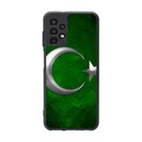 BG AKSESUAR Samsung Galaxy A23 Uyumlu Mat Siyah Kılıf, Türk Bayrağı Baskılı, Yumuşak Silikon, Şok Emici