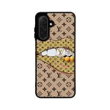 BG AKSESUAR Samsung Galaxy A26 ile Uyumlu Siyah Baskılı Silikon Kılıf, LouisVuitton Desen, A++ Kalite Koruma