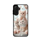 BG AKSESUAR Samsung Galaxy A26 Uyumlu Kedi Figürü Temalı Silikon Kılıf, Mat Siyah, Koruyucu, Şok Emici