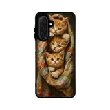 BG AKSESUAR Samsung Galaxy A26 Uyumlu Kedi Figürü Temalı Silikon Kılıf, Mat Siyah, Şok Emici Koruyucu Kapak