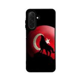 BG AKSESUAR Samsung Galaxy A26 Uyumlu Mat Siyah Silikon Kılıf, Göktürkçe Türk Yazılı, Yumuşak Silikon, Koruyucu, Şok Emici