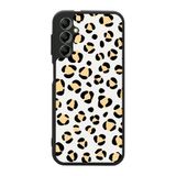 BG AKSESUAR Samsung Galaxy A34 ile Uyumlu Leopar Desenli Siyah Kılıf, Yumuşak Silikon, Şok Emici Kapak