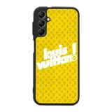 BG AKSESUAR Samsung Galaxy A34 ile Uyumlu LouisVuitton Desenli Siyah Kılıf, Silikon, Şok Emici