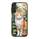 BG AKSESUAR Samsung Galaxy A34 ile Uyumlu Siyah Kılıf, Yumuşak Silikon, Koruyucu, Şok Emici, Kedi Desenli