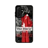BG AKSESUAR Samsung Galaxy A36 ile Uyumlu Göktürkçe Türk Yazılı Mat Siyah Silikon Kılıf, Yumuşak, Koruyucu, Şok Emici