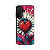 BG AKSESUAR Samsung Galaxy A36 ile Uyumlu Siyah Baskılı Silikon Kılıf, Çiçek Desen, A++ Kalite Koruma