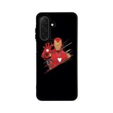 BG AKSESUAR Samsung Galaxy A36 ile Uyumlu Siyah Baskılı Silikon Kılıf, Iron Man Tasarım, A++ Kalite Koruma