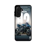 BG AKSESUAR Samsung Galaxy A36 ile Uyumlu Siyah Baskılı Silikon Kılıf, Kawasaki Ninja H9 Tasarım, TPU Malzeme, A++ Kalite Koruma
