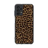 BG AKSESUAR Samsung Galaxy A52 ile Uyumlu Leopar Desenli Mat Siyah Silikon Kılıf, Şok Emici Koruyucu Kapak
