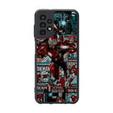BG AKSESUAR Samsung Galaxy A52 Uyumlu Kılıf, Mat Siyah, Yumuşak Silikon, Koruyucu, Şok Emici, Iron Man Baskılı