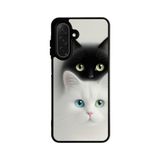 BG AKSESUAR Samsung Galaxy A56 ile Uyumlu Kedi Figürü Temalı Silikon Kılıf, Mat Siyah, Koruyucu