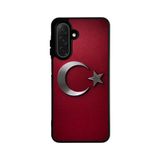 BG AKSESUAR Samsung Galaxy A56 ile Uyumlu Türk Bayrağı Baskılı Silikon Kılıf, Siyah, A++ Kalite Koruma