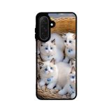 BG AKSESUAR Samsung Galaxy A56 Uyumlu Kedi Figürü Temalı Mat Siyah Silikon Kılıf, Koruyucu, Şok Emici