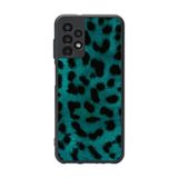 BG AKSESUAR Samsung Galaxy A72 Uyumlu Leopar Desenli Mat Siyah Silikon Kılıf, Şok Emici Koruyucu Kapak