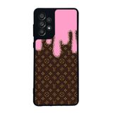 BG AKSESUAR Samsung Galaxy A73 ile Uyumlu Kılıf, Louis Vuitton Desenli, Mat Siyah, Yumuşak Silikon, Koruyucu, Şok Emici