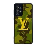 BG AKSESUAR Samsung Galaxy A73 ile Uyumlu Kılıf, Louis Vuitton Tasarım, Mat Siyah, Yumuşak Silikon, Koruyucu, Şok Emici
