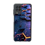 BG AKSESUAR Samsung Galaxy M22 ile Uyumlu Mat Siyah Kılıf, 3D Görsel Baskı, Yumuşak Silikon, Şok Emici