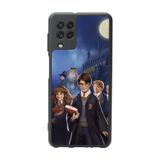 BG AKSESUAR Samsung Galaxy M22 ile Uyumlu Mat Siyah Kılıf, Harry Potter Temalı, Yumuşak Silikon, Şok Emici