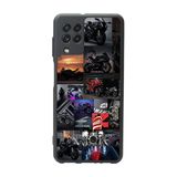 BG AKSESUAR Samsung Galaxy M22 ile Uyumlu Mat Siyah Kılıf, Motor Baskılı, Yumuşak Silikon, Koruyucu, Şok Emici