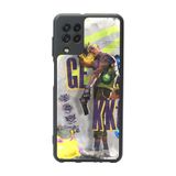 BG AKSESUAR Samsung Galaxy M22 ile Uyumlu Mat Siyah Kılıf, Valorant Temalı, Yumuşak Silikon, Şok Emici