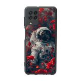 BG AKSESUAR Samsung Galaxy M22 ile Uyumlu Mat Siyah Kılıf, Yumuşak Silikon, Koruyucu, Şok Emici, Uzay Tasarımı