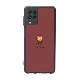 BG AKSESUAR Samsung Galaxy M22 Uyumlu İron Man Baskılı Silikon Kılıf, Kırmızı, Şok Emici Koruyucu Kapak
