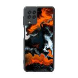 BG AKSESUAR Samsung Galaxy M22 Uyumlu Mat Siyah Kılıf, 3D Görsel Baskı, Yumuşak Silikon, Şok Emici