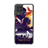 BG AKSESUAR Samsung Galaxy M22 Uyumlu Mat Siyah Kılıf, Harry Potter Temalı, Yumuşak Silikon, Şok Emici