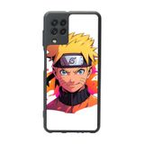 BG AKSESUAR Samsung Galaxy M22 Uyumlu Mat Siyah Kılıf, Naruto Baskılı, Yumuşak Silikon, Şok Emici