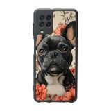 BG AKSESUAR Samsung Galaxy M22 Uyumlu Mat Siyah Kılıf, Yumuşak Silikon, Köpek Baskılı, Koruyucu, Şok Emici