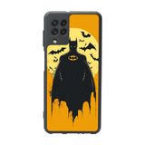 BG AKSESUAR Samsung Galaxy M22 Uyumlu Mat Siyah Kılıf, Yumuşak Silikon, Koruyucu, Şok Emici, Batman Baskılı