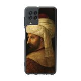 BG AKSESUAR Samsung Galaxy M22 Uyumlu Mat Siyah Kılıf, Yumuşak Silikon, Koruyucu, Şok Emici, Fatih Sultan Mehmet Baskılı